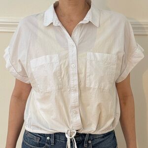 Madewell White Button-Down Women's Shirt